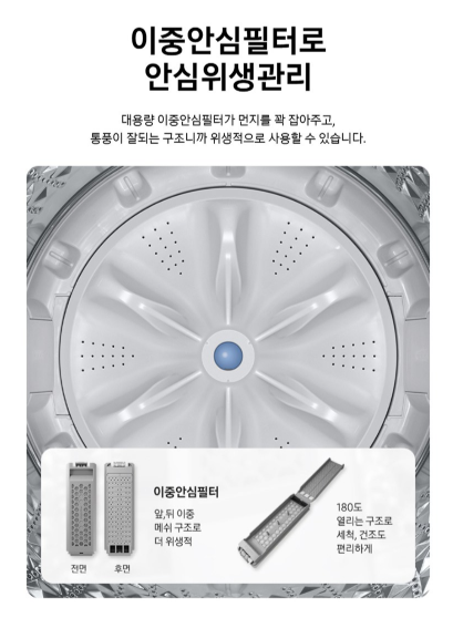 삼성전자 그랑데 통버블 세탁기 WA10CG5441BW 10kg 방문설치 이미지 3
